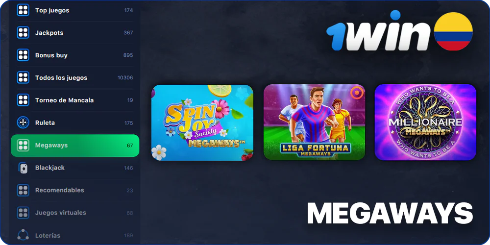 Categoría Megaways en 1Win Casino