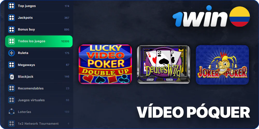 Juega a la Vídeo póquer en 1Win Casino