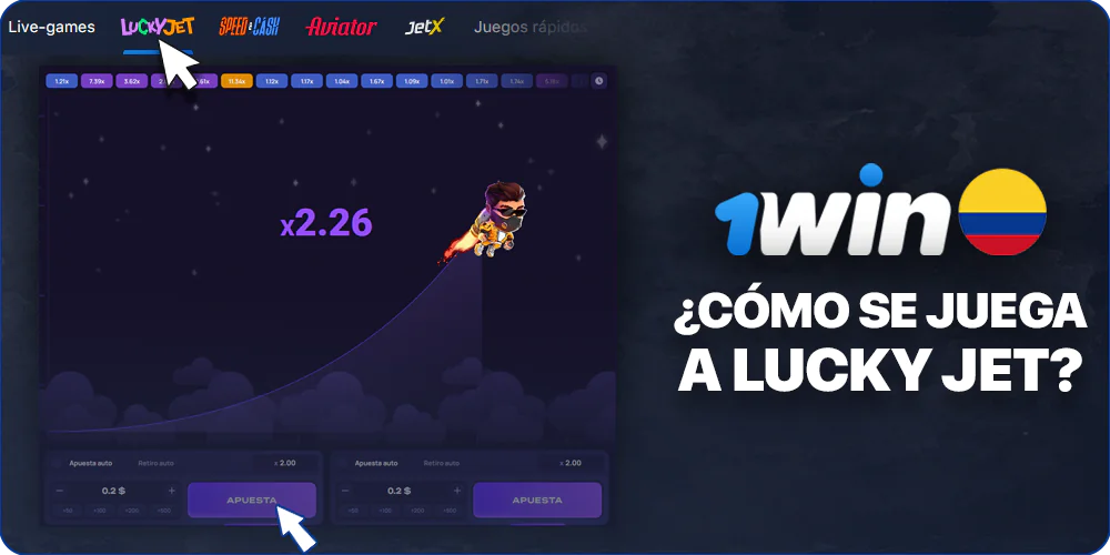 Instrucciones paso a paso para jugar a Lucky Jet en 1Win